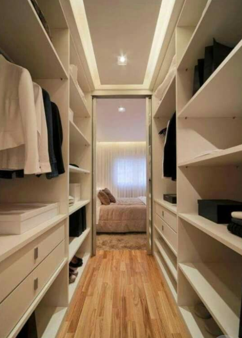 П-образная гардеробная комната в спальню Костанай