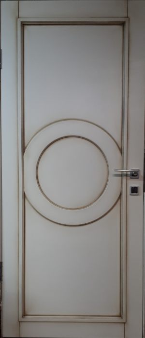 Межкомнатная дверь в профиле массив (эмаль с патиной) Костанай
