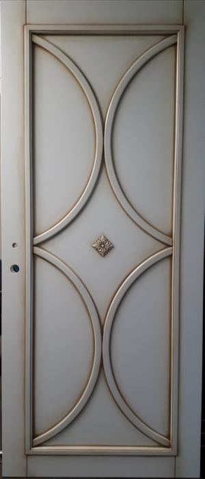 Межкомнатная дверь в профиле массив (эмаль с патиной) Костанай